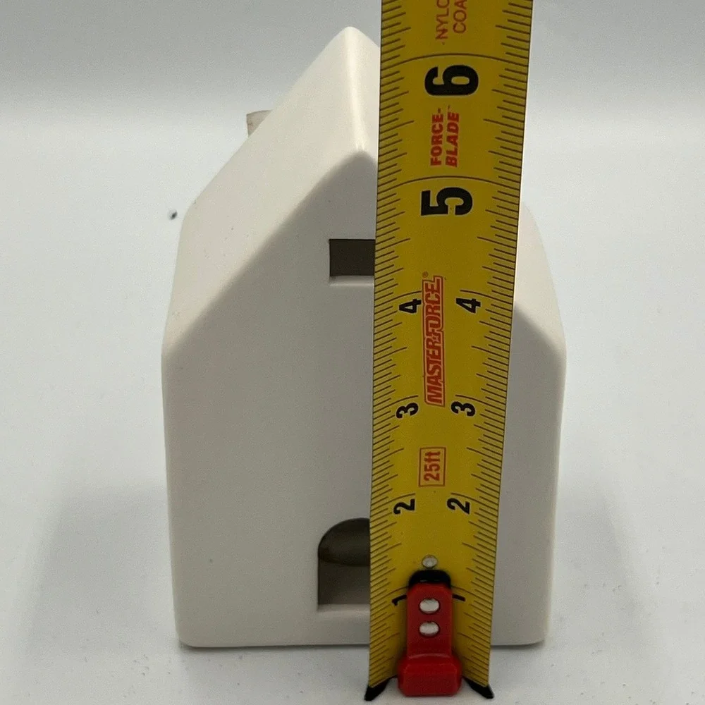 Crescent Ceramic Lantern House Home Decor Small White NWT Minimalist Village